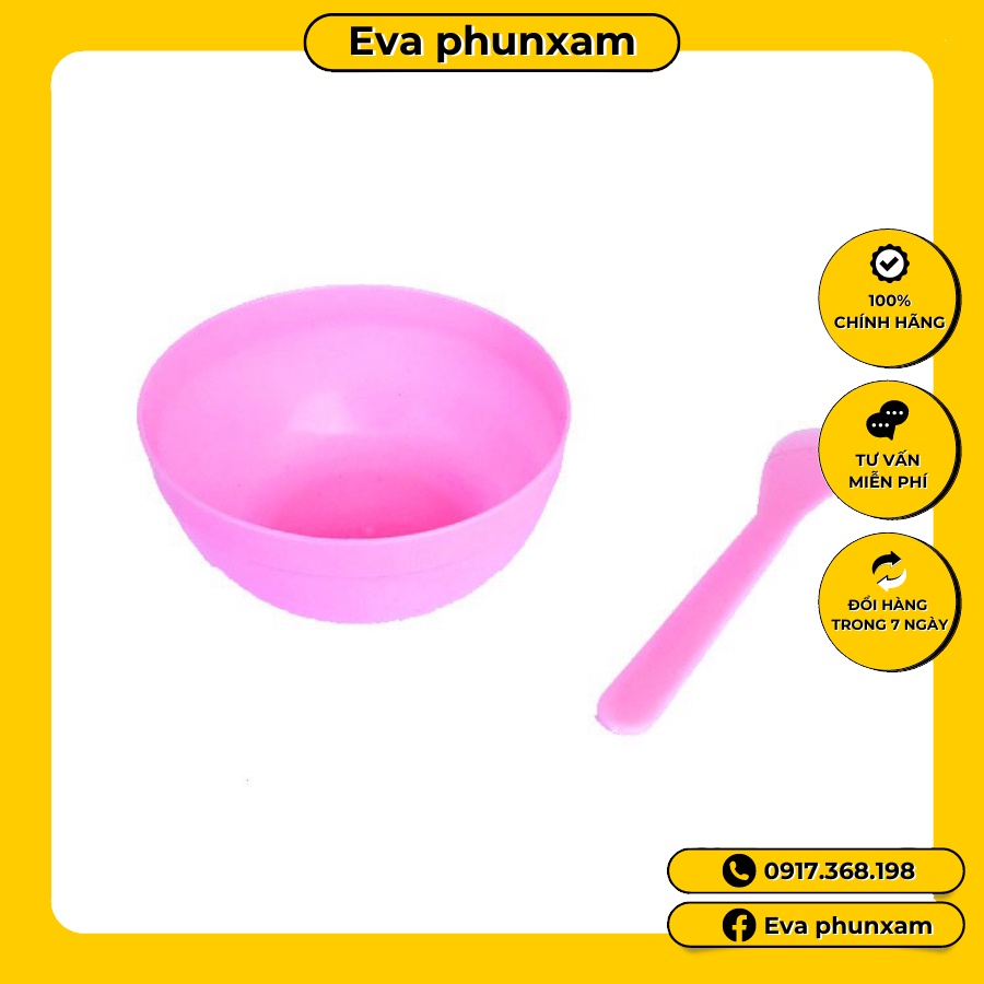 Combo bát+ thìa nhựa đựng mặt nạ dùng trong spa thẫm mỹ viện y tế
