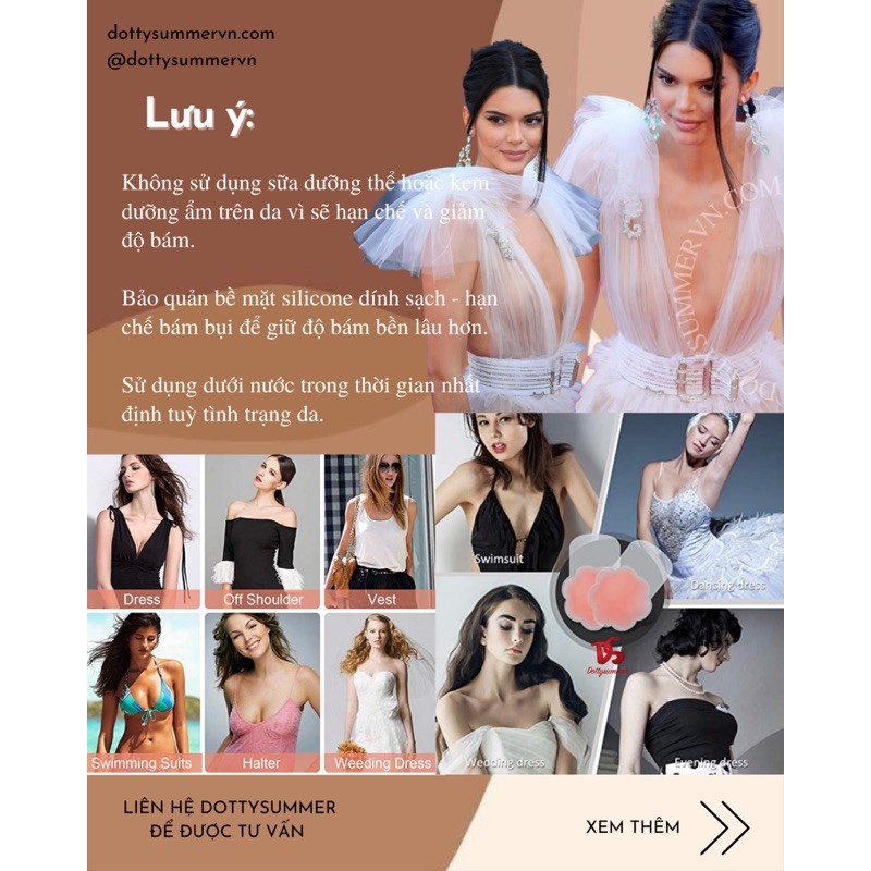 Miếng Dán Che Nhũ & Định Hình Kéo Nâng Ngực Đứng Đẹp Tự Nhiên Tái Sử Dụng