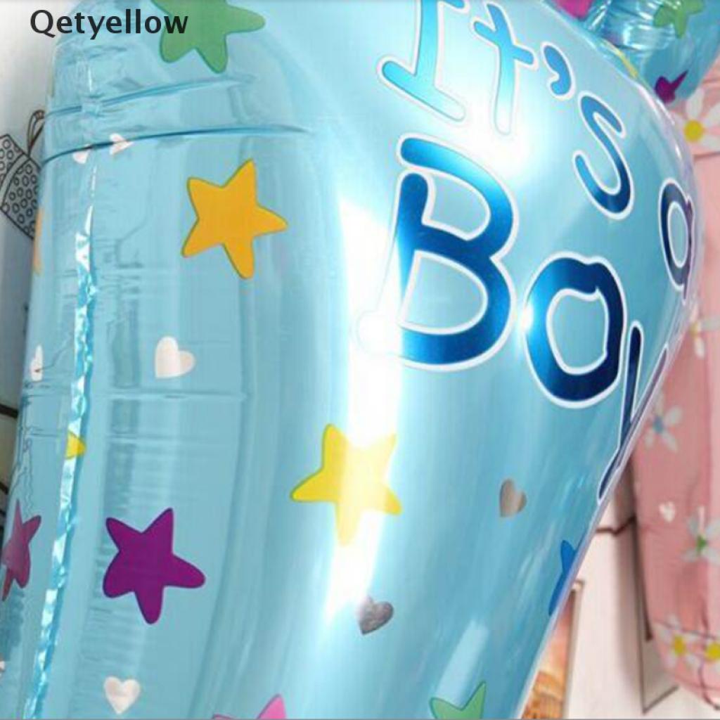 Qetyellow 1 X Boy Girl Lovely Feet Ballon Baby Shower Foot Foil Balloons Party Decoration VN