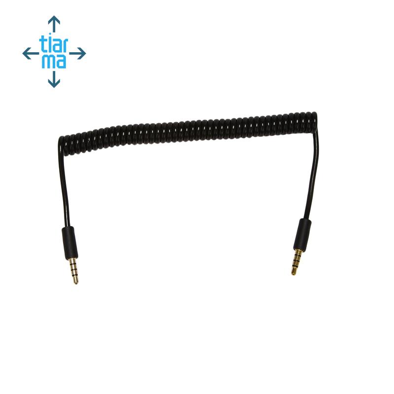 Dây cáp âm thanh xoắn ốc dài 1.5m chuyển đổi từ giắc cắm 3.5mm sang 4 cực