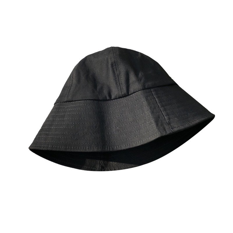 Nón bucket trơn 194 SHOP đen - kem - trắng vải kaki mềm mịn, dày dặn - Vành Tròn