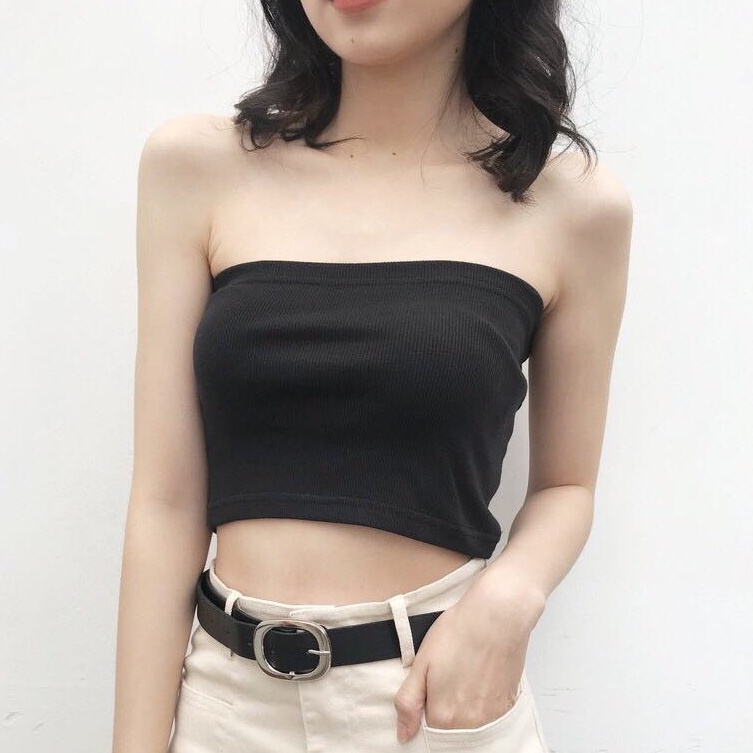 Áo Quây Ngực Thun Nữ 🌸 Croptop ngắn dáng ôm, phông trơn body màu đen trắng tím SIÊU HOT