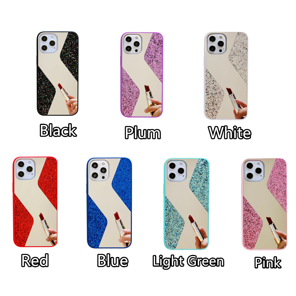 Ốp điện thoại mặt gương đính kim tuyến lấp lánh cho Iphone 12 Mini 12 Pro Max Se 2020 11 Pro Xs Max Xr X 7 8 Plus S | BigBuy360 - bigbuy360.vn