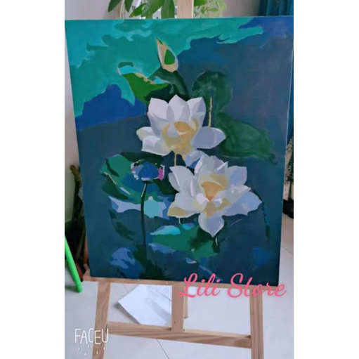 [SALE VỐN] Tranh sơn dầu số hóa DIY khổ 40x50cm đã căng khung - Tranh về Phật