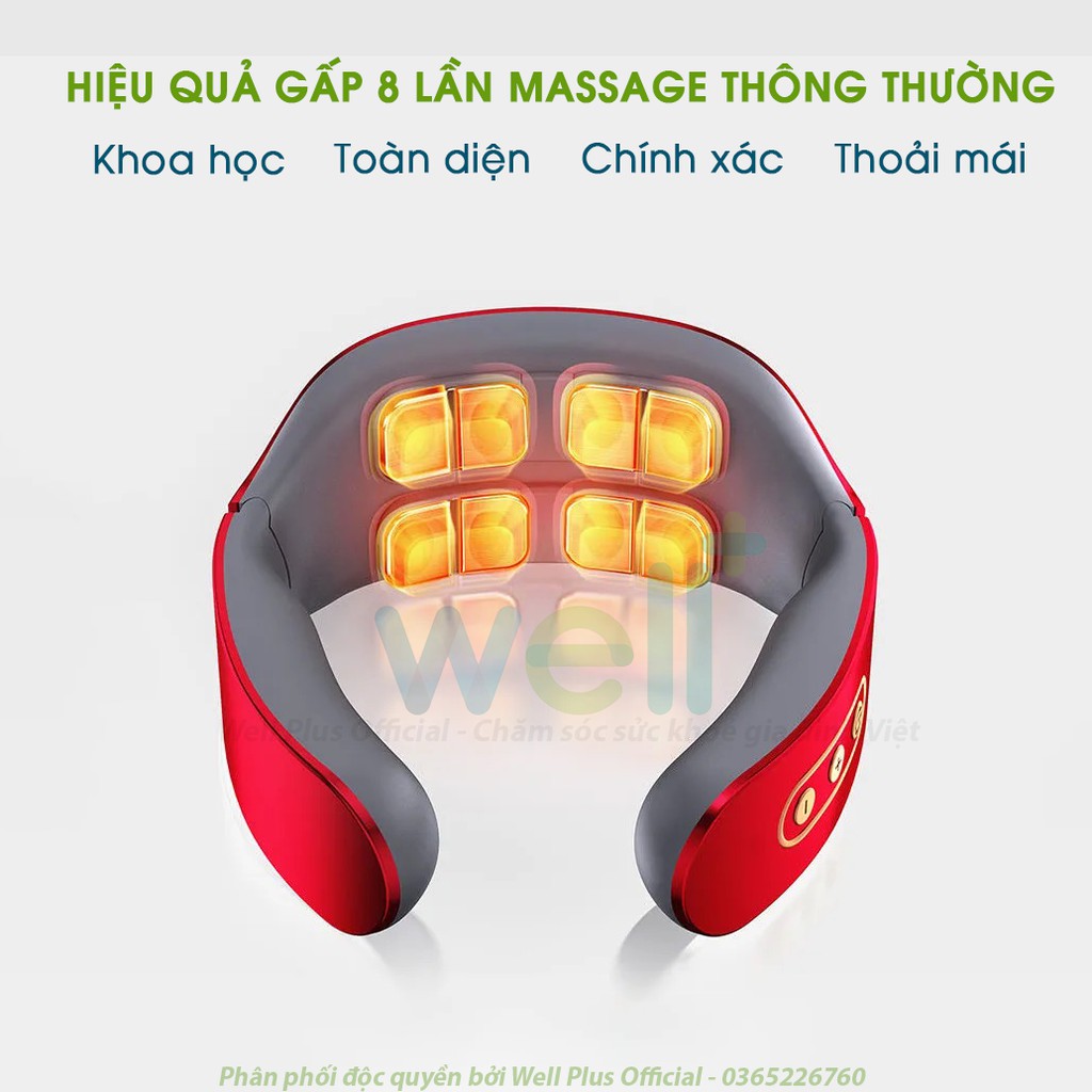 Máy Massage Cổ Vai Gáy KonKa H60 Xung Điện Thông Minh Đa Chức Năng - Máy Mát Xa Cổ Vai Gáy, Đốt Sống Cổ