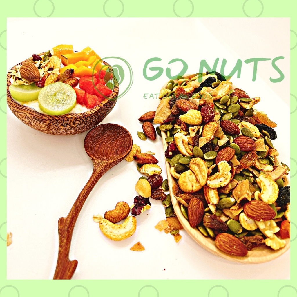 Granola Siêu hạt 500g GO NUTS không yến mạch có macca Ngũ cốc dinh dưỡng hỗ trợ giảm cân ăn kiêng không đường thuần chay
