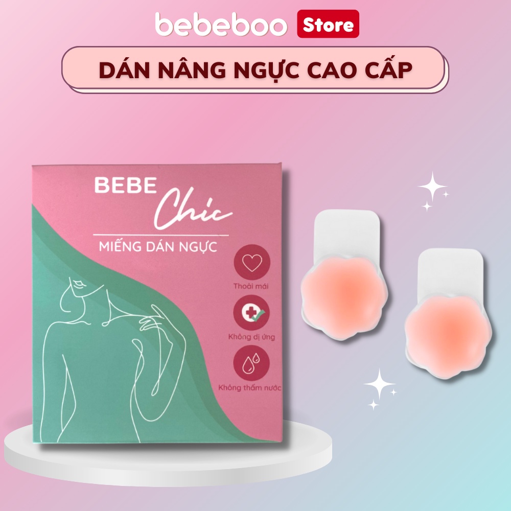 Miếng Dán Nâng  Ngực BEBECHIC - Áo Ngực Dán - Dán Ngực Chống Xệ Đẩy Tạo Hình Ngực Silicon Sử Dụng Được Nhiều Lần