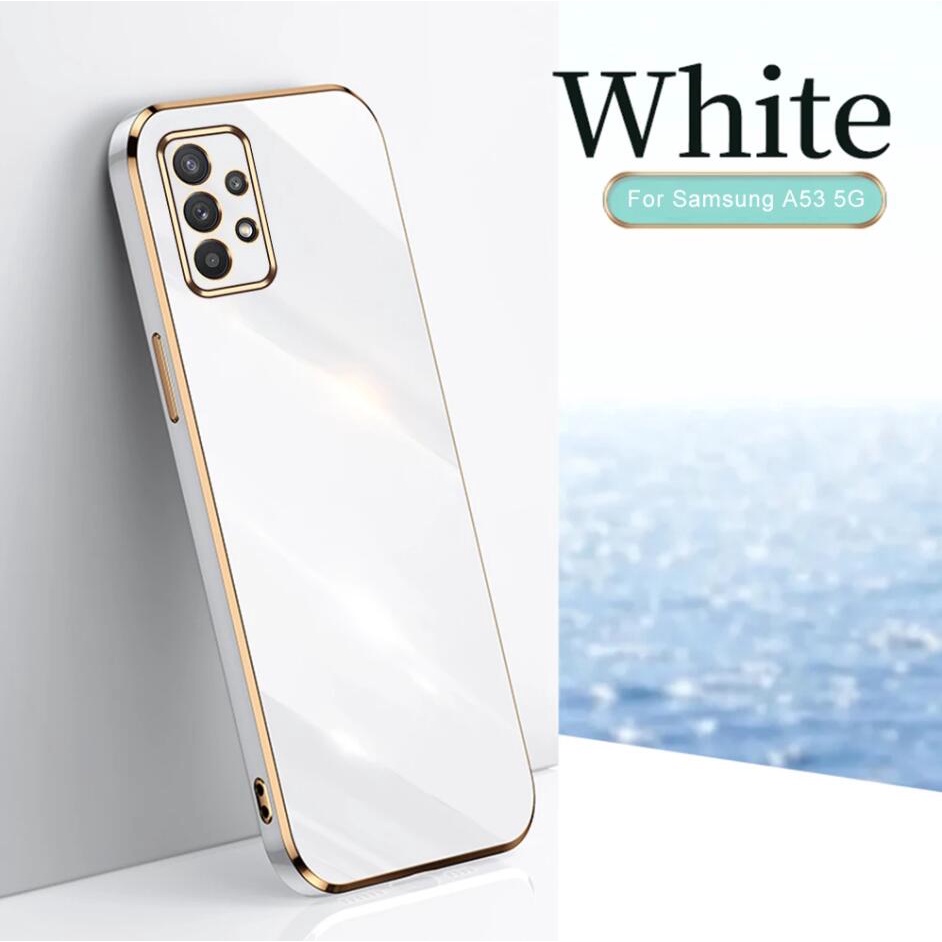 Ốp Điện Thoại Silicon TPU Mềm Viền Mạ Vàng Sang Trọng Cho Samsung Galaxy A32 4G A52 A52S A72 5G A22 A12 A21S A11 M11 M12