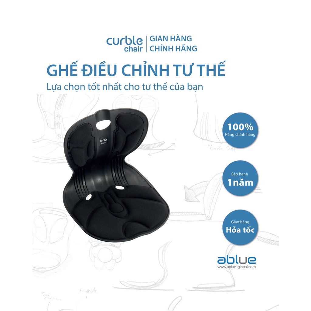 Ghế Curble Chair Comfy phù hợp với trẻ em khoảng cân nặng < 40kg