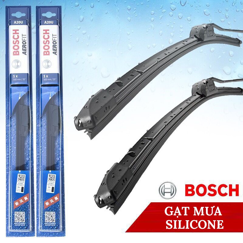 Gạt Mưa Ô Tô, Gạt Mưa BOSCH Chính Hãng Không Xương Silicon Cao Cấp