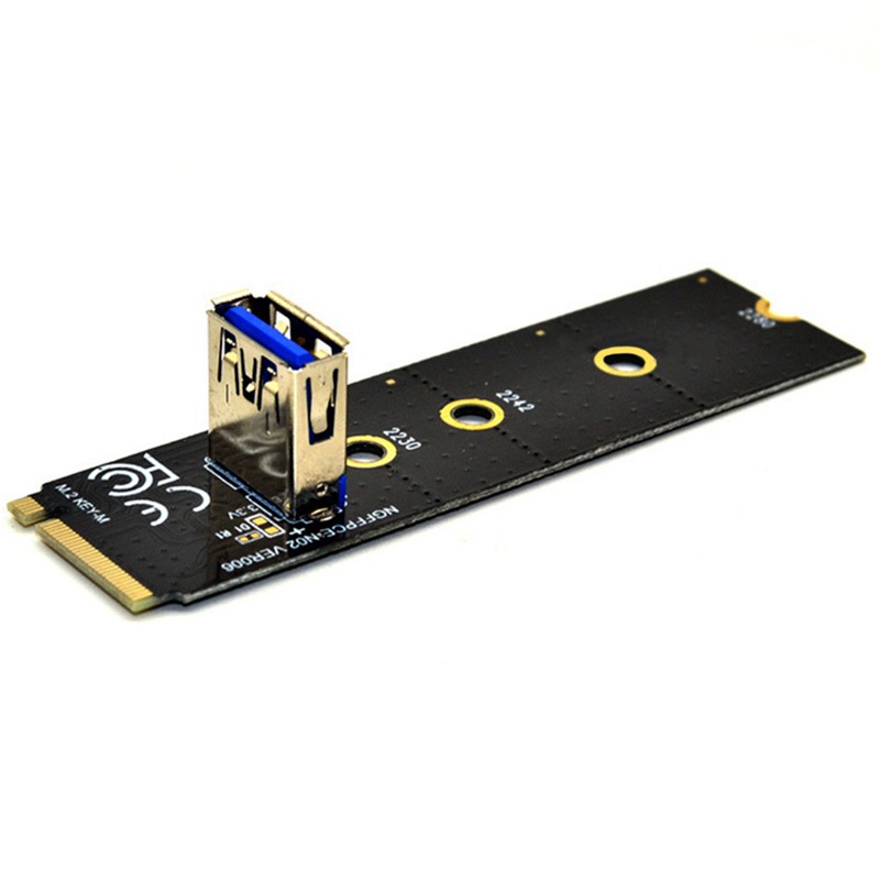 Card Đồ Họa Mở Rộng M.2 Sang Pci-E X16 Ngff + Pcie 1x Sang 16x 6pin Cho Btc Mini