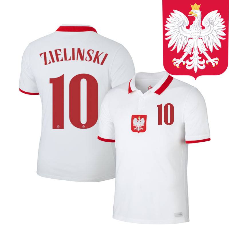 Áo Thun Đội Tuyển Bóng Đá Quốc Gia Ba Lan 2021 Lewandowski Zielinski Piatek Dáng Rộng Sp