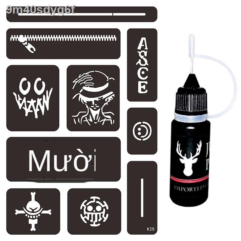 ▧✥Hình xăm mô phỏng Nước trái cây Mẫu One Piece Luo Cartoon Comic Hình xăm Sticker Custom One Piec