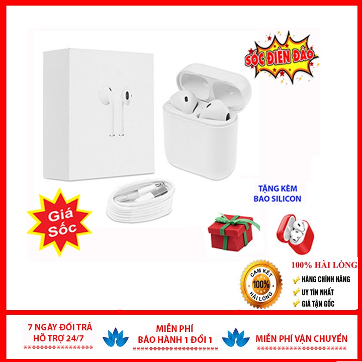 ⚡️Tai nghe inpods i12 TWS 5.0 full màu Hàn Quốc ⚡️ Tai nghe bluetooth cảm ứng không dây