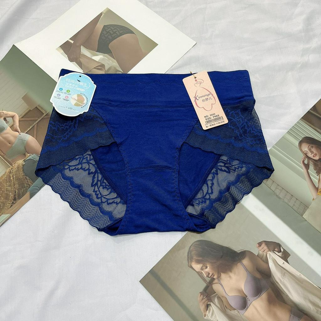 Quần lót nữ cotton viscose cao cấp cạp cao 8889 mềm mại thấm hút mồ hôi thoáng mát freesize từ 45kg-65kg