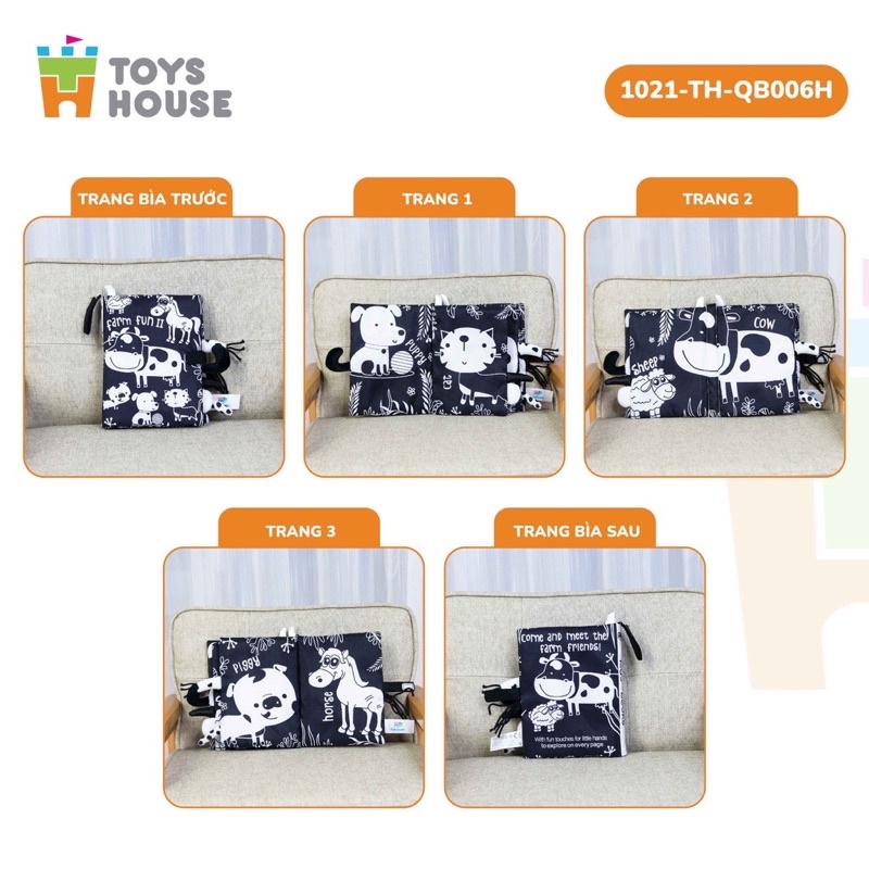 Sách vải kích thích đa giác quan cho bé