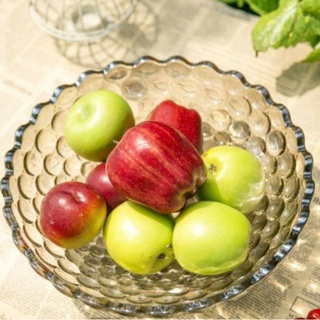 Thanh lí khay thuỷ tinh - 2 bát thuỷ tinh- bát tô thuỷ tinh đẹp vàng đựng hoa quả, trang trí nhà cửa đẹp