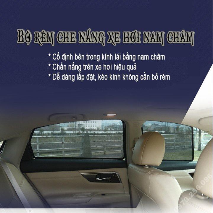 Rèm che nắng theo xe- Bộ 4 tấm hút nam châm, chuẩn form se khít cho ô tô