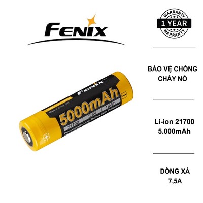 Pin sạc Fenix 21700 ARB-L21-5000 V2.0 dung lượng 5000 mAh