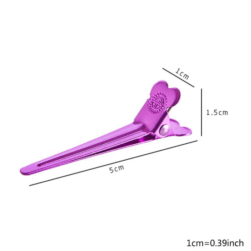 (Hàng Mới Về) Set 20 Kẹp Tóc Mỏ Vịt Bằng Kim Loại Nhiều Màu Chống Trượt Kèm Hộp Đựng Cho Salon