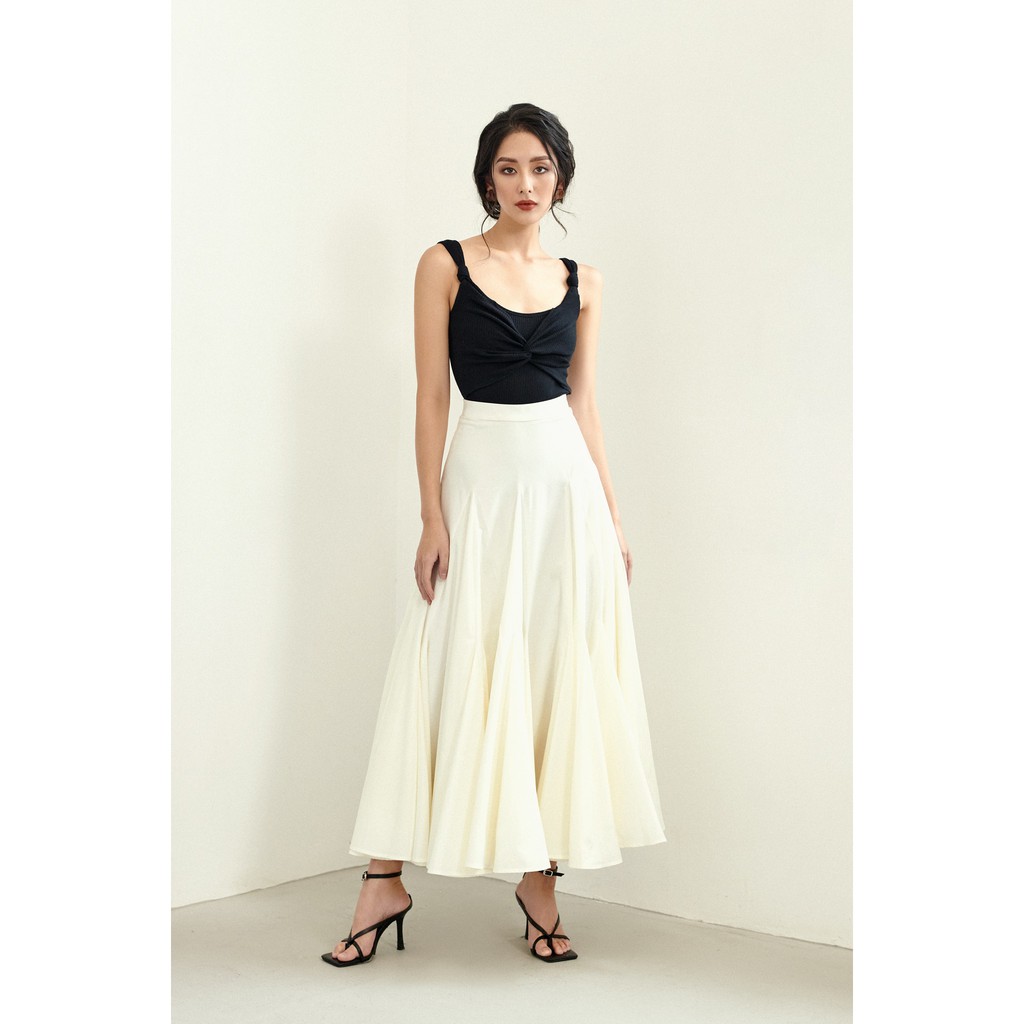 MAVEN - Váy trắng rũ dáng dài Fire Skirt