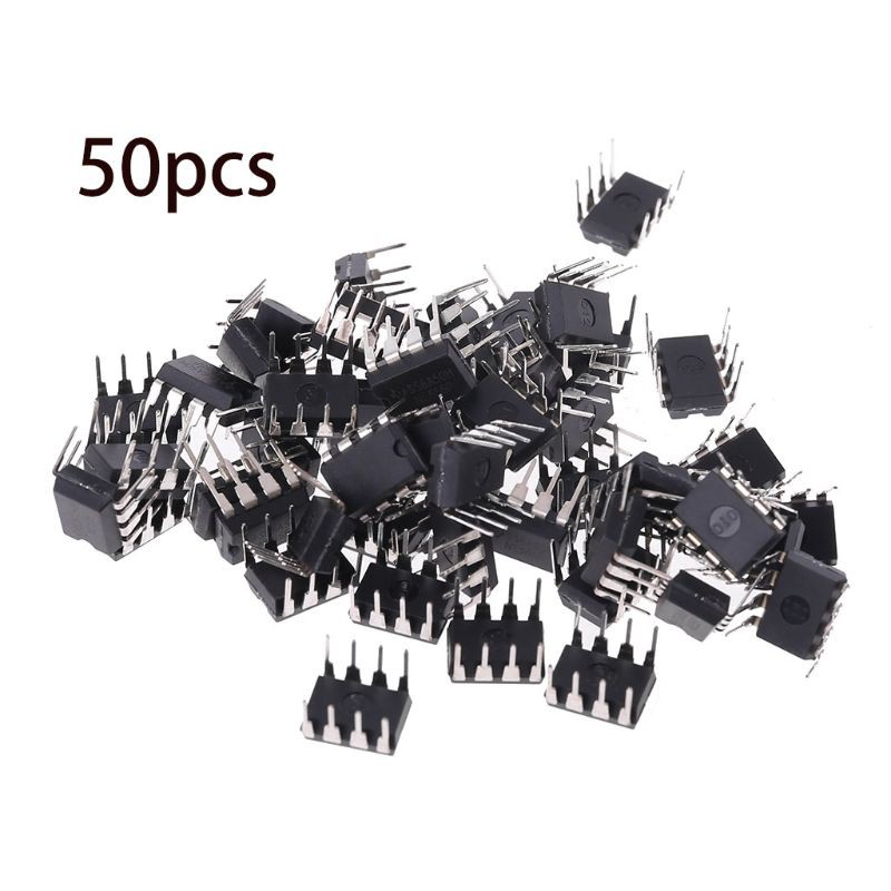 Bộ 50 chip IC hẹn giờ NE555 NE555P DIP-8 2 cực