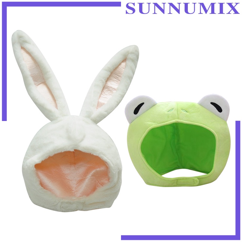 Set 2 Mũ Cotton Giữ Ấm Tai Thỏ / Ếch Giáng Sinh / Năm Mới
