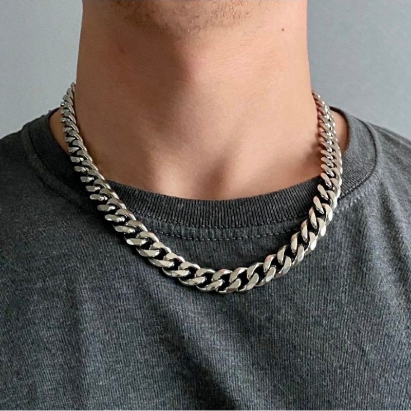 [Mã SKAMFSW175 giảm 10K đơn 50K] Dây Chuyền nam mắt xích 11mm thép titan không gỉ phong cách Rapper Unisex