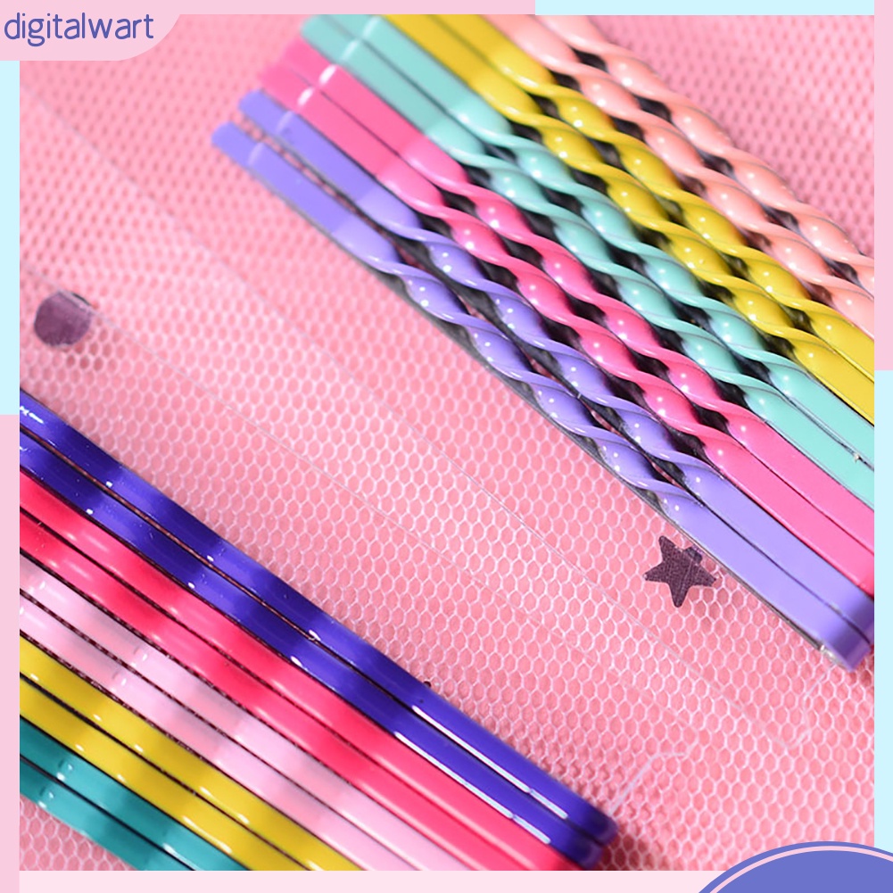 Set 10 Kẹp Tóc Kim Loại Màu Sắc Cầu Vồng Xinh Xắn Cho Bé Gái