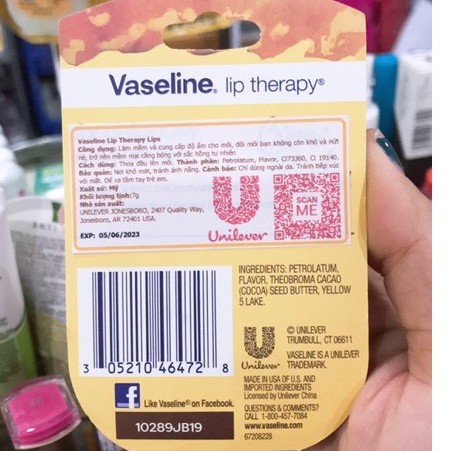 Hũ Dưỡng Môi VASELINE LIP THERAPY MINI 7g