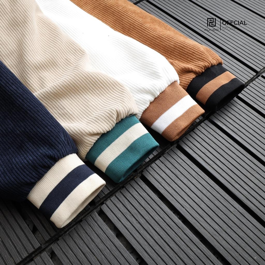 Áo khoác nam bomber chất nhung tăm , dày mềm cao cấp form rộng màu dễ phối PUNDO AKPD12