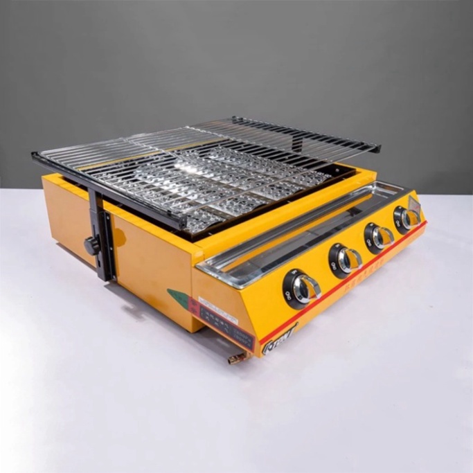Bếp nướng thịt, BBQ 4 đầu đốt dùng gas - Bếp nướng ga 4 trụ ETON ET-K255