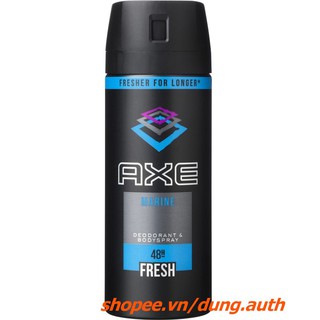 Xịt Khử Mùi Axe 150ml Marine Longer, dung.auth Của Hàng Chính Hãng.