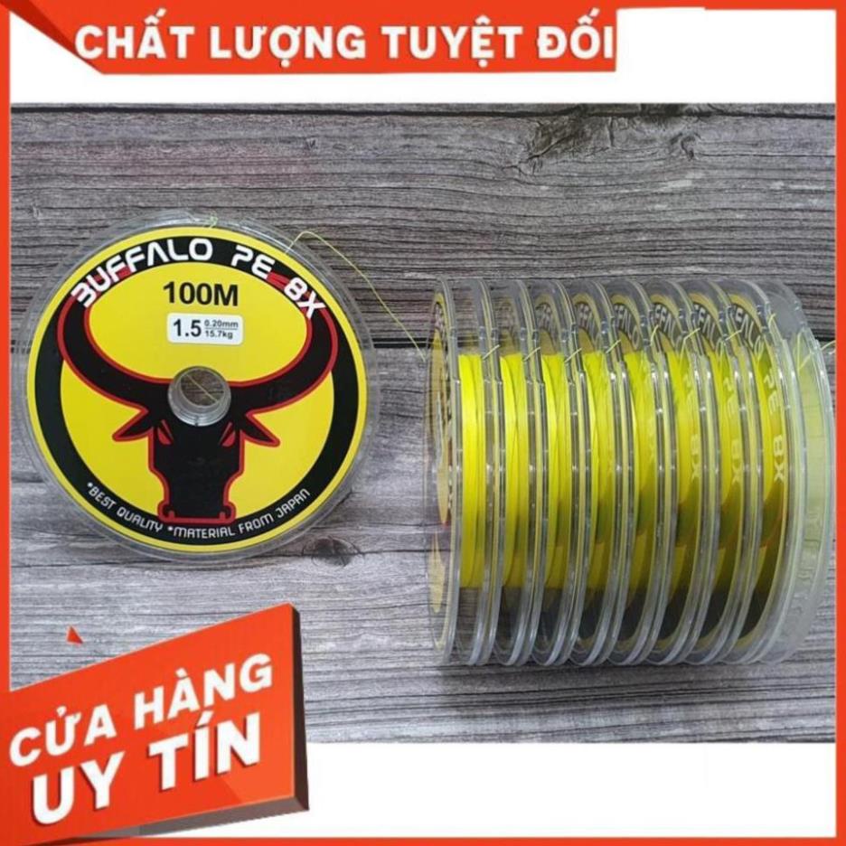 HOT Dây Pe 8x Buffalo chuyên dùng làm trục câu lure lóc chẽm tráp hanh mú nhồng