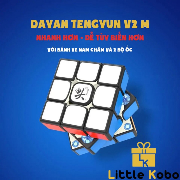 Rubik 3x3 DaYan TengYun V2 M Nam Châm Dòng Cao Cấp Flagship Rubic 3 Tầng 3x3x3