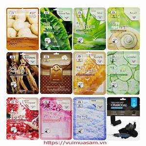 [Hàng Nhập Khẩu Hàn Quốc] Combo 10 Túi Mặt nạ dưỡng da - Mặt nạ giấy 3W Clinic Fresh Green Tea Mask