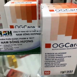 DATE MỚI NHẤT QUE TEST THỬ ĐƯỜNG HUYẾT TIỂU ĐƯỜNG OGCARE OG CARE 50 25 QUE/HỘP