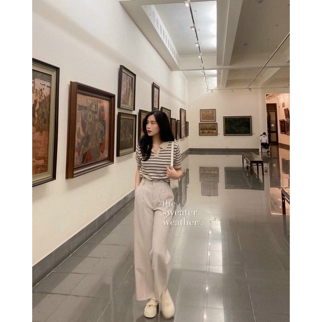 BÁN SỈ ÁO LEN KẺ POLO CỔ KẺ CHO NỮ | BigBuy360 - bigbuy360.vn