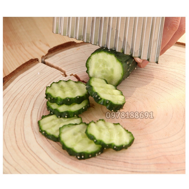 Dao Cắt Lát Củ Quả Gợn Sóng Bằng Thép Không Gỉ