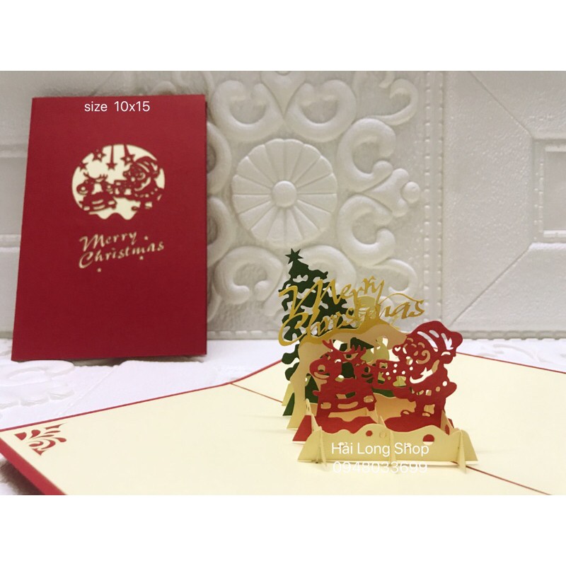 Santa 3 - Noel - Thiệp 3D