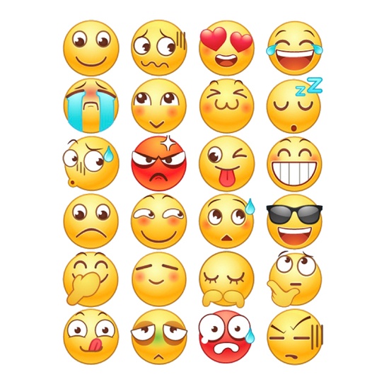 Sticker kute dễ thương hình icon mặt cười hình molang trà sữa đồ ăn bánh, khủng long mặt biểu tượng...