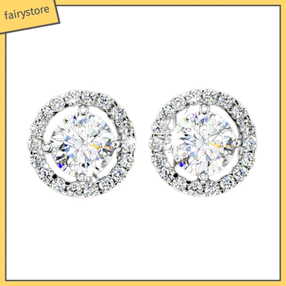 Bông Tai Hợp Kim Đính Đá Kiểu Dáng Sang Trọng