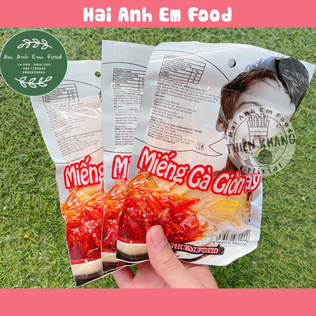 Gói snack miếng gà giòn cay