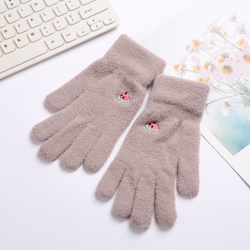 Găng Tay Len Giữ Ấm Hình Trái Cây Dễ Thương Cho Người Lớn