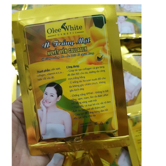 Ủ trắng mặt huyết yến collagen