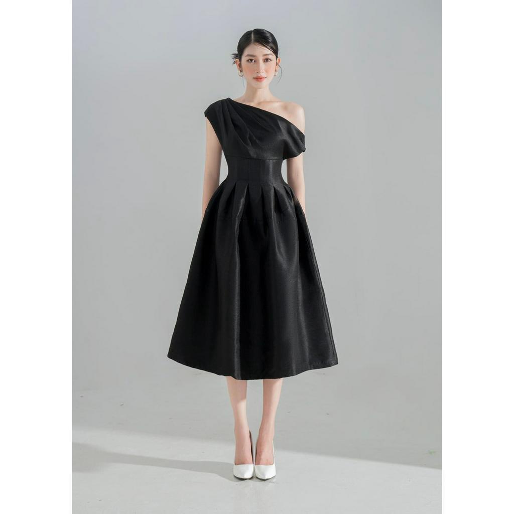 Đầm bigsize lệch vai dáng xòe tiểu thư bánh bèo  HN0523