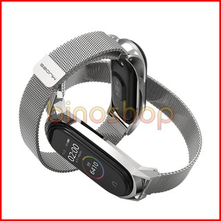 Dây đeo xiaomi miband 4, miband 3 nam châm viền GT, dây đeo thay thế mi band 4, mi band 3 nam châm phiên bản GT MIJOBS