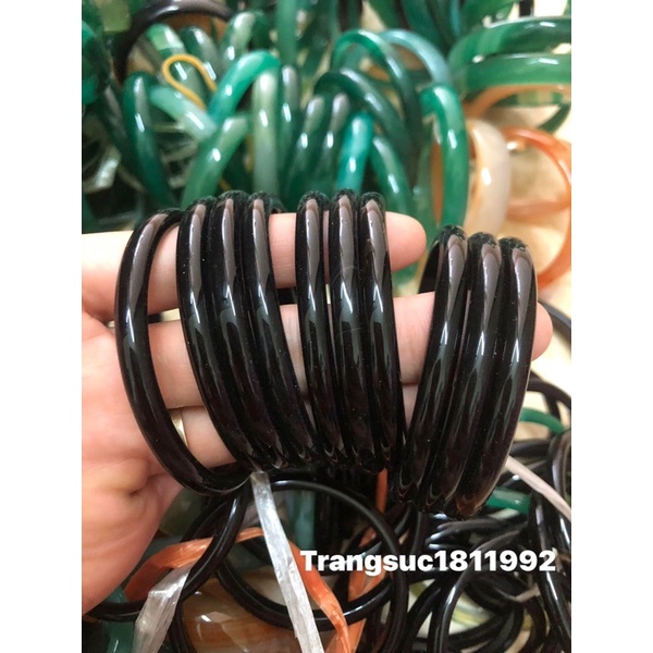 Vòng tay đá bản tăm cao cấp bóng mịn