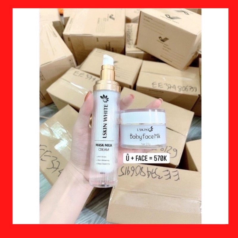 COMBO Ủ TRẮNG DƯỠNG DA MẶT LSKIN