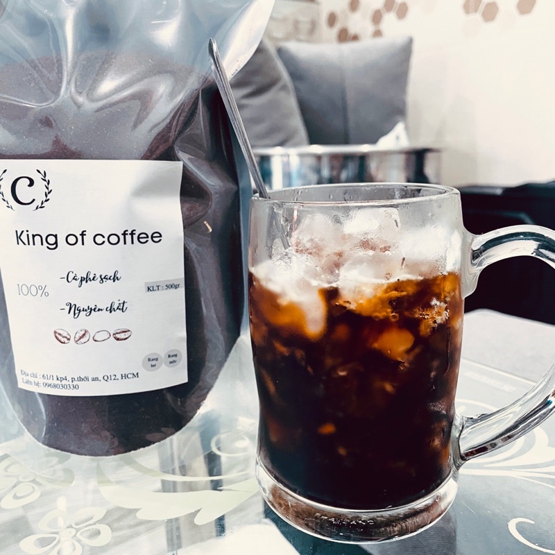 Cà phê nguyên chất rang xay robusta 500G - 1Kg